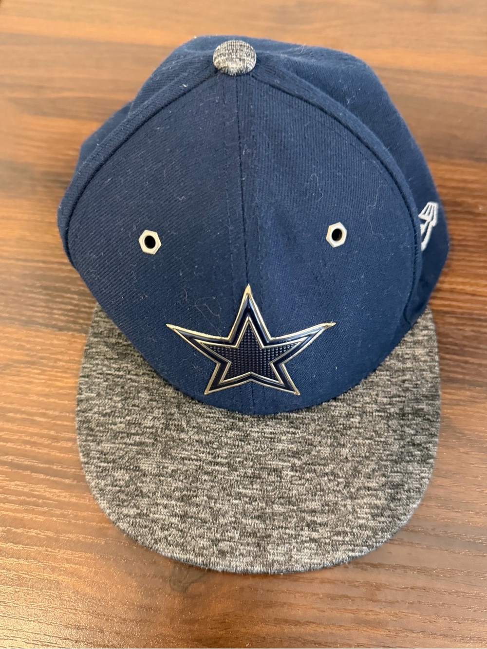 New Era Kids Star Patch Snapback - Navy and Gray Heather